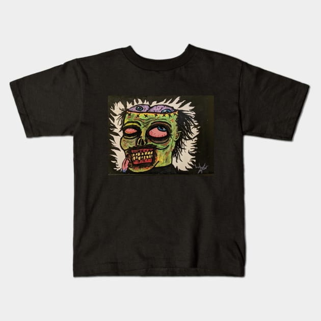 Brane Ded Kids T-Shirt by lowen morrison